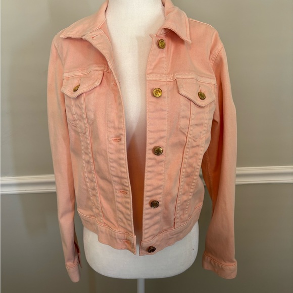 Michael Kors Jackets & Blazers - 🩷MICHAEL KORS Pink/Gold Denim Jacket